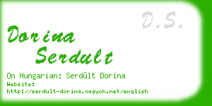 dorina serdult business card