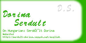 dorina serdult business card
